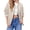 Khaki, variant on Women Oversized Casual Fully Lined Zip Up Jacket Coats with Pockets