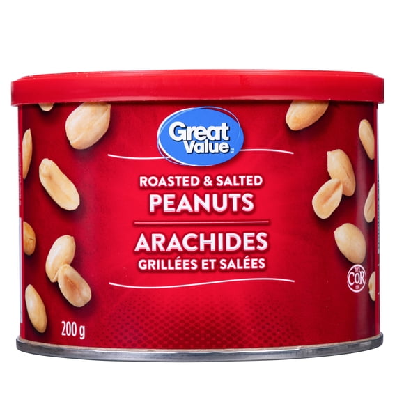 Great Value Arachides Grillees et Salees 200g