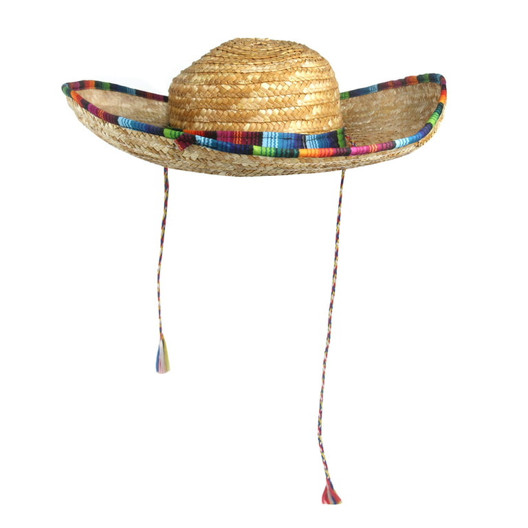 Mexican Sombrero Hat Straw Sombrero Hat for Cinco De Mayo Party Mexican Hat Mexican  Theme Party Decorations - 2 Pack 