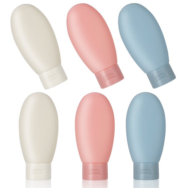 Prdigy 6 Pcs 60ml Portable Travel Bottles Set, Travel Bottles for