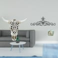 thumbnail image 2 of Escultura tribal de cabeza de toro floral de metal para pared, decoración para oficina, , dormitorio, patio, interior, exterior, p, 2 of 8