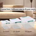 thumbnail image 7 of Xyskin 35 Quart Clear Large Storage Box, Plastic Storage Bins, Set of 6, 7 of 7