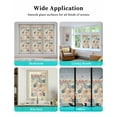 thumbnail image 6 of Window Privacy Film Boho Morocco Stained Glass Window Film Decorative Sun Block Window Cover Retro Farmhouse Ethnic Neutral Aesthetic Window Clings Static Adhesive Sticker for Bathroom 17.7"x78.7", 6 of 7