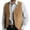 Khaki-XXXL, variant on 3. Men's Lightweight Western Vest Suedes Fitted Waistcoat with Pockets for Daily Wear & Special