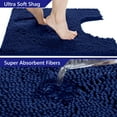 thumbnail image 4 of Hengbo U-Shaped Mat Contour Rug 20 x 20 inch Toilet Mat for Bathroom Floor Fluffy Soft Absorbent Water Machine Washable Navy Blue, 4 of 7