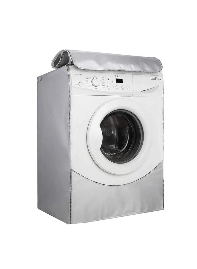 Waterproof Washing Machine Cover Grey，Washer/Dryer Cover,Zipper Design,Waterproof Dust-proof Moderately Sunscreen