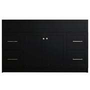ARIEL HAMLET 54 IN. SINGLE SINK BASE CABINET IN BLACK