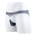 thumbnail image 5 of TANBOM Men's Regular Triangle Mesh Underwear Breathable Gray/Green L 2-pack, 5 of 5