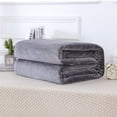 thumbnail image 2 of Soft and lightweight plush luxury parabolic blanket, flannel sheep blanket, comfortable and warm wool blanket, queen, gray 59 "x 79, 2 of 7
