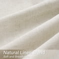 thumbnail image 4 of Jainmy Linen Light Filtering Curtainsfor Living Room Bedroom, Rod Pocket Back Tab Semi Sheer Farmhouse Window Drapes, 2 Panels,50x90 inch,Oatmeal, 4 of 10