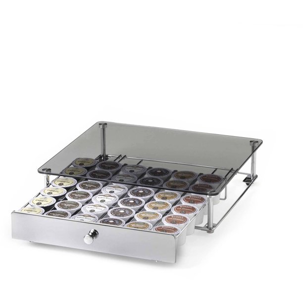 Nifty Keurig Approved Glass Top Rolling Drawer
