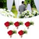 thumbnail image 3 of Conjunto de Boutonniere de Ramillete de Boda de Rosas, Estilo Coraano, Material Plástico, Celebacia del Novio de la Novia, 5 Pines, Fiesta de Remeso a Casa, de graduación, 3 of 7