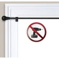 thumbnail image 4 of Smart Rods Twist and Lock No Drill Adjustable Tension Single Curtain Rod, 28"-48", Black, 4 of 5