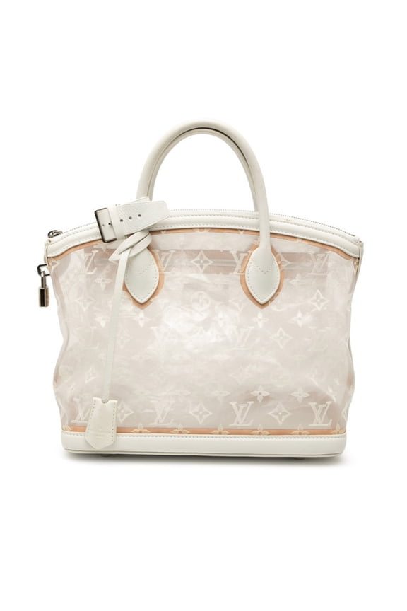 Pre-Owned Louis Vuitton Monogram Transparent Lockit Handbag M40699 in Blanc White... (Good)