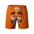 thumbnail image 3 of Yaoyar Mens Beach Shorts Cute Funny Face Summer Swim Trunks Novelty Beachwear Summer Sports Vacation Drawstring Shorts with Pockets, 3 of 5