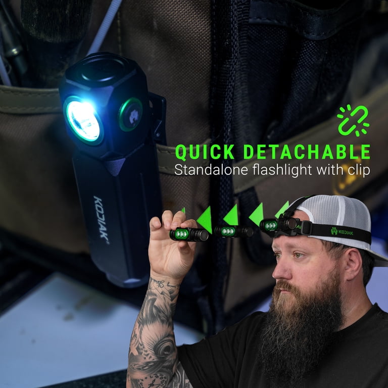 Kodiak Konvert 1500-Lumen LED Headlamp with Adjustable Strap, USB