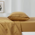 thumbnail image 4 of ESCA Camel Bed Sheets Set - OEKO-TEX Certified, 4-Piece Set (Flat Sheet, Fitted Sheet, Pillowcases) Twin Size, 4 of 6