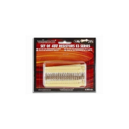 - Velleman Sa 28-12966 480 Piece Misc Resistor Kit