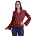 thumbnail image 1 of Moomaya Womens Collar Kurta Kurti Lace Detail Printed Full Sleeve Top Tunic, 1 of 5