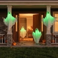 thumbnail image 6 of Light Up Green Ghost Halloween Yard Decoration, Glowing Outdoor Hanging Ghost Prop for Lawn Porch Garden Party, Spooky Holiday Decor for Nighttime Display Indoor Outdoor Scene Setup, 6 of 7