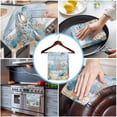 thumbnail image 3 of Blue Coastal Kitchen Towels Set of 4, Water Absorbent Dish Towel, Summer Beach Starfish Shell Coral Nautical Decorative Hand Towels - Quick Drying Cloth for Cooking Baking, 18x28 Inch, 3 of 8