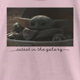 thumbnail image 2 of Girl's Star Wars: The Mandalorian The Child Cutest In The Galaxy  Graphic Tee Light Pink Small, 2 of 4