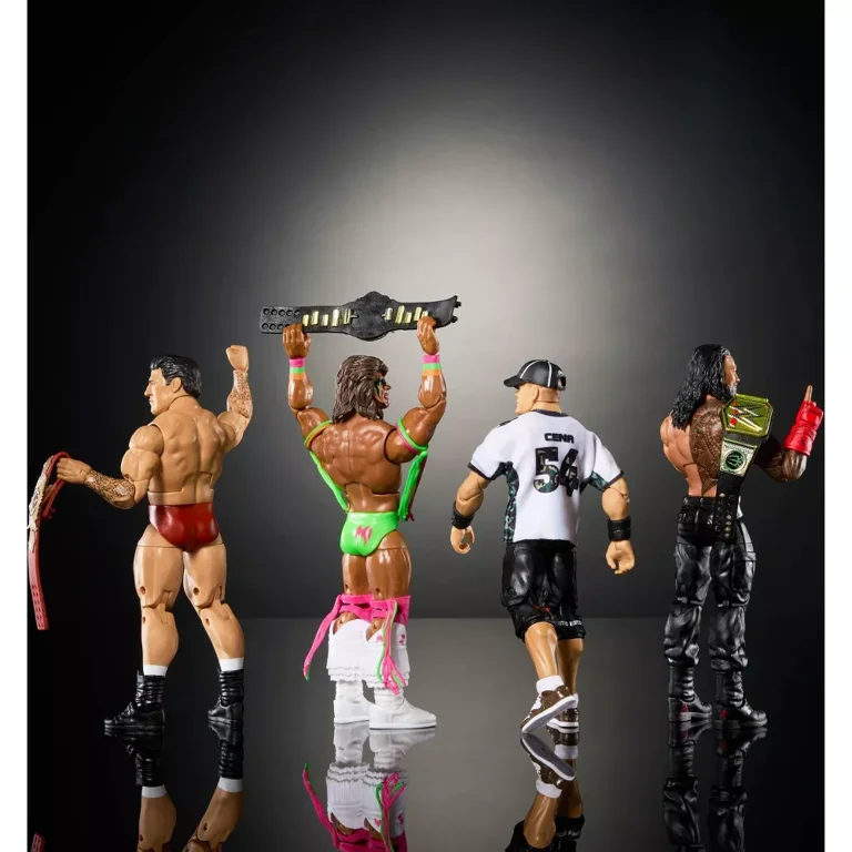 WWE Hall of Champions 4-Pack Action Figures & Accessories, 6-inch