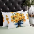 thumbnail image 4 of Yellow Botanical Throw Pillow Cover 20 x 26 Inch Decorative Pillow Cover Spring Garden Florals Wildflowers Lumbar Pillowcase Seasonal Rectangle Cushion Case for Couch Sofa Bed Living Room, 4 of 7