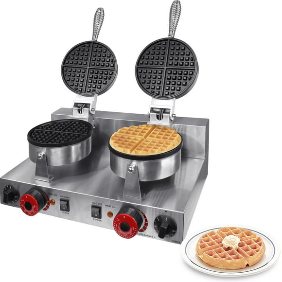 Wafflera Industrial Doble Bubble Waffle Gutstark Profesional Redonda 18 cm Acero Uso Rudo