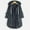 Navy, variant on Idoravan Winter Coats for Women Plus Size Women Casual Button Jacket Pockets Long Sleeve Hooded Winter Plain Casual Tops Coat Wine XXXXXL