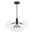thumbnail image 2 of Meridian M100135NB 6-Light Chandelier in Natural Brass, 2 of 7
