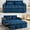 Blue, variant on Foldable Sofa Bed with 2 USB Charging Ports, Pull Out Velvet Loveseat Sleeper with Phone Holder, Modern Futon Couch with Cup Holders & Adjustable Backrest for Living Room,Grey