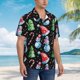 thumbnail image 3 of Balery Disco Mirror Ball Snowman Camisas hawaianas de manga corta para hombre, camisas playeras de corte holgado, camisas de vacaciones con botones,X-Large, 3 of 7