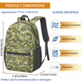 thumbnail image 3 of 17 Inch Lightweight Backpack,PVC Waterproof Oxford Fabric, Ergonomically Designed, with Large Capacity, Camouflage Print, 3 of 5