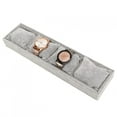 thumbnail image 3 of Gray Watch Bracelet Display Tray 4 Grid Slots Holder with Pillows Jewelry Storage Organizer, 3 of 12