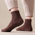 thumbnail image 6 of Mens Cozy Plush Thermal Home Socks Anti-Skid Sole Soft Warm Winter Sleeping Casual Socks Brown One Size, 6 of 7