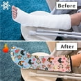 thumbnail image 7 of COEQINE Rooster Flower Leg Cast Cover 2 Pieces Outdoor Protection Leg Cover Knee Cast Sock Breathable Cast and Bandage Protector Cast Scratcher Sleeve Gifts for Friends Size S, 7 of 7