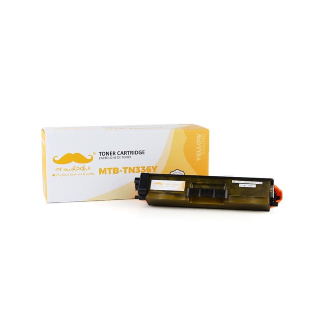 Moustache Compatible TN336 TN-336 TN336Y (High Yield of TN331 TN331Y TN-331) Yellow Toner Cartridge for Brother HL-L8250CDN HL-L8350CDW HL-L8350CDWT MFC-L8600CDW MFC-L8850CDW