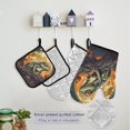 thumbnail image 6 of Dreamtimes Frogs under Moonlight Oven Mitts and Pot Holders with Chef Apron,Set of 5 Heat Resistant Kitchen Gloves and Silicone Non-Slip Potholders Adjustable Neck Buckle Chef Apron, 6 of 6