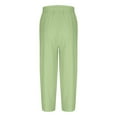 thumbnail image 5 of Mwjwdo Girls Summer Drawstring High Waisted Baggy Pants Kids Summer Casual Ankle Length Trouser Slacks with Pockets Green 12 Years, 5 of 8