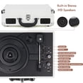 thumbnail image 4 of Tocadiscos de Vinilo Tocadiscos Inalámbrico Bluetooth Maleta Vintage Portátil de 3 Velocidades con Altavoces Incorporados, Incluye Lápiz Adicional, Salida RCA, Entrada AUX, 4 of 5