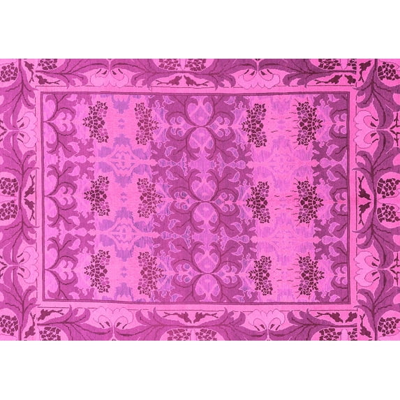 Ahgly Company Indoor Rectangle Abstract Pink Modern Area Rugs, 8' x 10'