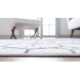 thumbnail image 5 of Rugs.com Lattice Trellis Collection Rug – 10 Ft Runner White Low-Pile Rug Perfect For Hallways, Entryways, 5 of 9
