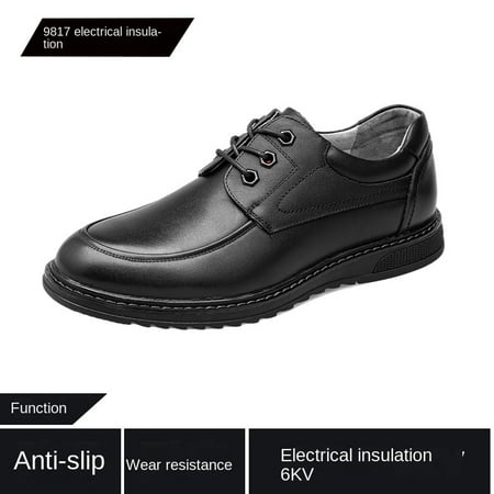 

Men‘s insulated shoes electrical shoes 6kv safety protective shoes men‘s lightweight top layer cowhide plus size men‘s shoes