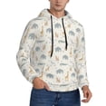 thumbnail image 2 of Naloa African Animals Men's Casual Hooded Collar Drawstring Hoodies Pullover Sweatshirts Casual Long Sleeve Shirts-Small, 2 of 7