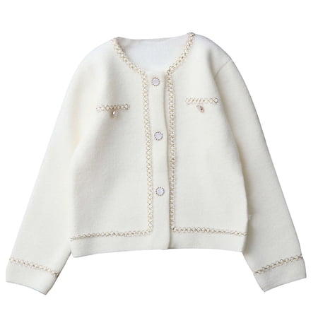StSilkitty Girls Cardigan Sweater Long Sleeve Button down Casual Knit Sweaters Fall Winter Lightweight Soft Tops