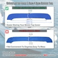 thumbnail image 3 of Unique Bargains Boat Bimini Top Storage Boot with Light Hole 600D Polyester Canvas 97"-103" W for 3 Bow 4 Bow Blue 73"-78"W, 3 of 7