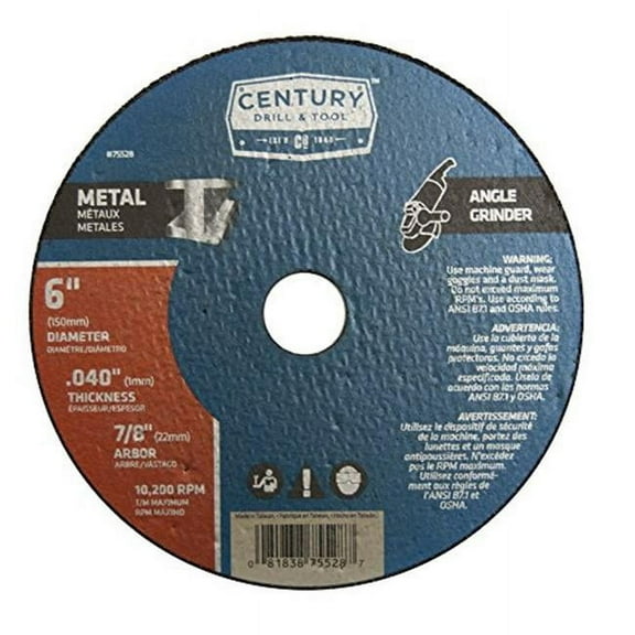 Thin Masonry Cutting Wheel Type 1 - 6 x 0.040 in.