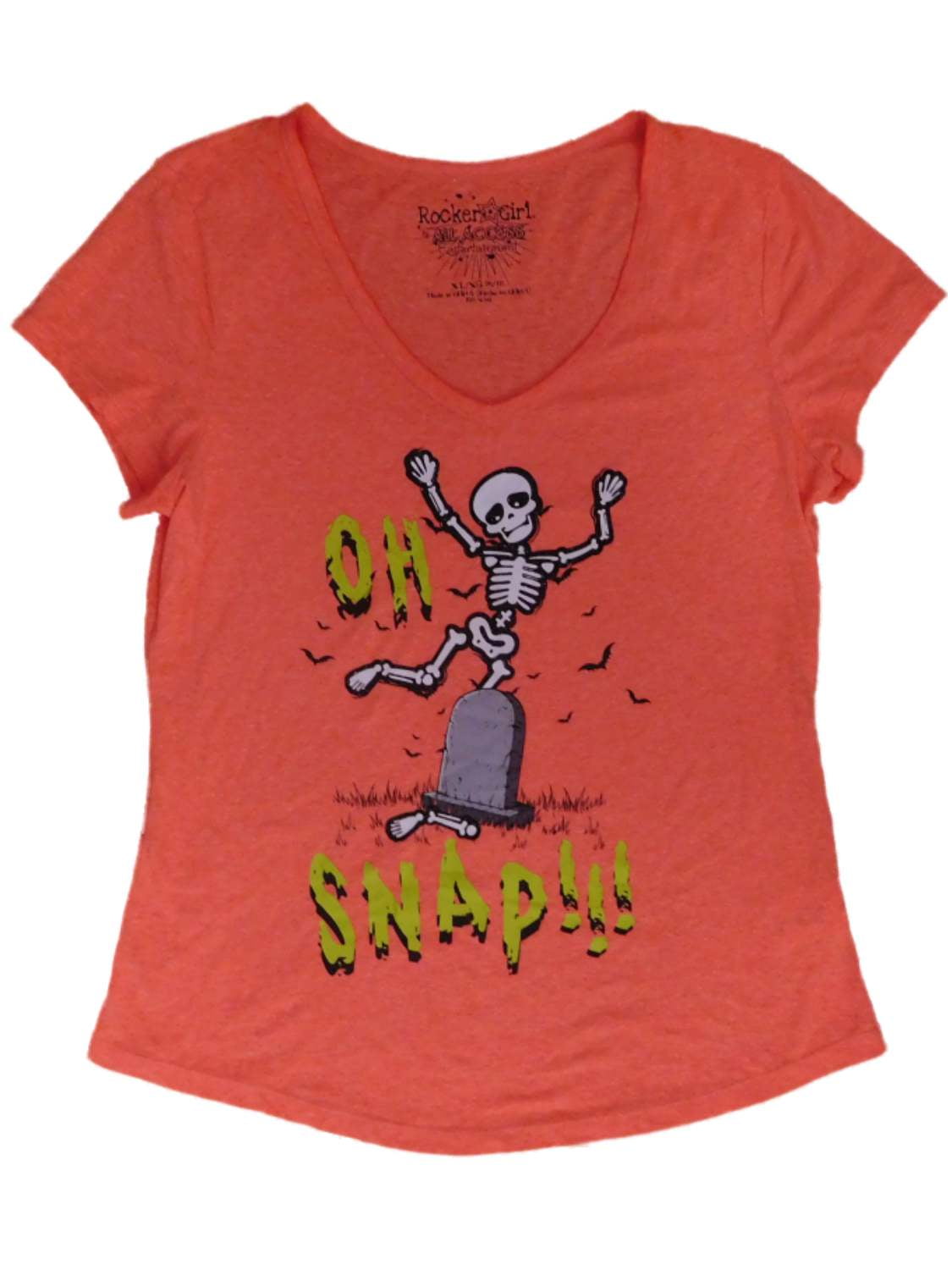 Junior Womens Oh Snap T-Shirt Halloween 