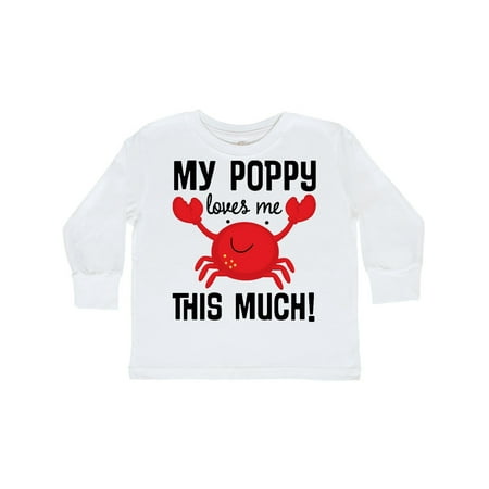 

Inktastic My Poppy Loves Me Grandchild Gift Gift Toddler Boy or Toddler Girl Long Sleeve T-Shirt